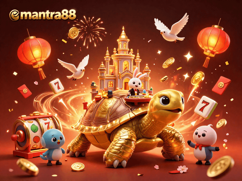 Experience thrilling slots with mantra88’s vibrant gaming universe featuring fun characters and celebratory elements.