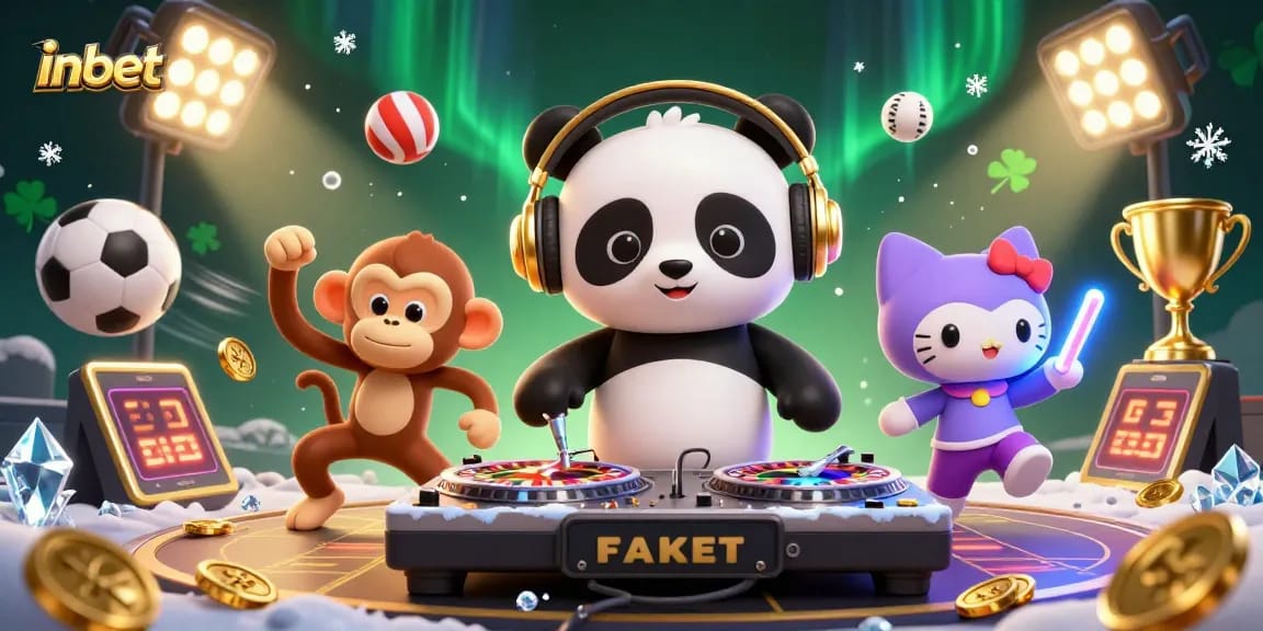 Experience thrilling action with inbet in a vibrant 3D casino scene filled with excitement and energy.