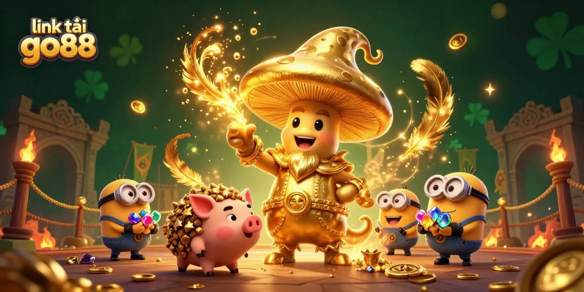 Experience the thrill with link tải go88 in this vibrant, detailed casino scene filled with treasure and magic.