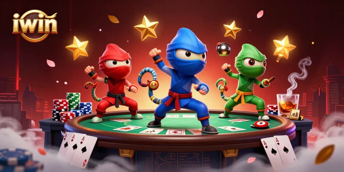 iwin ninja chameleon team showcases thrilling poker action with vibrant elements