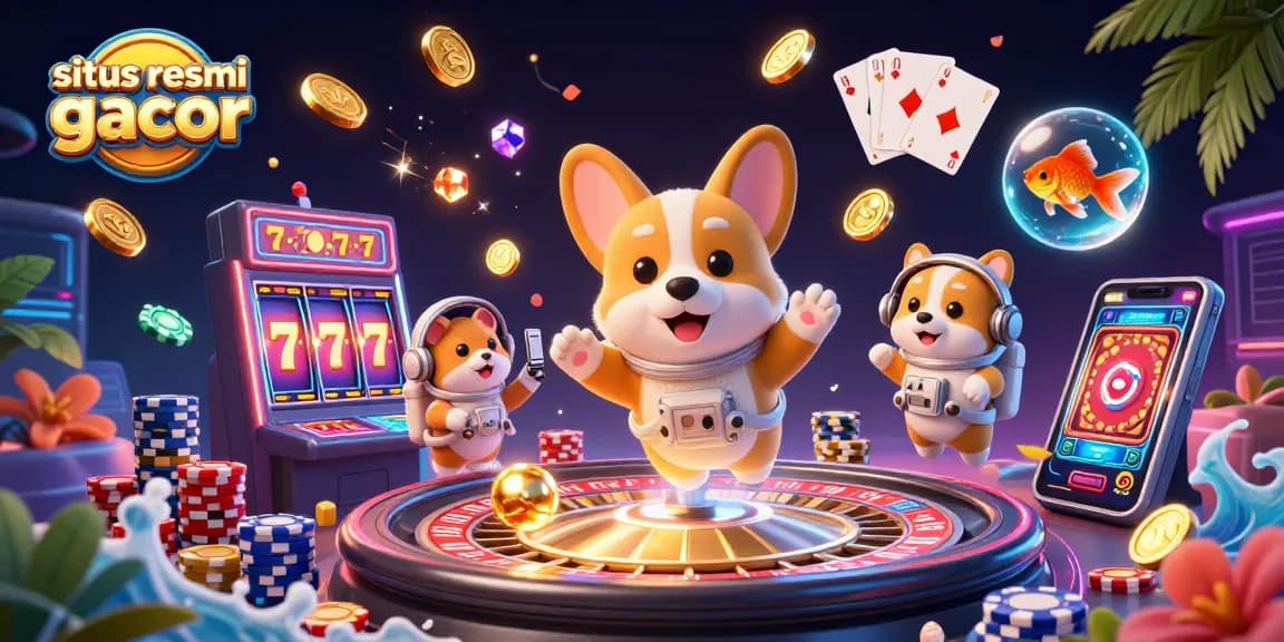 Mainkan situs resmi gacor dengan berbagai elemen slot dan instruksi dari karakter menggemaskan.