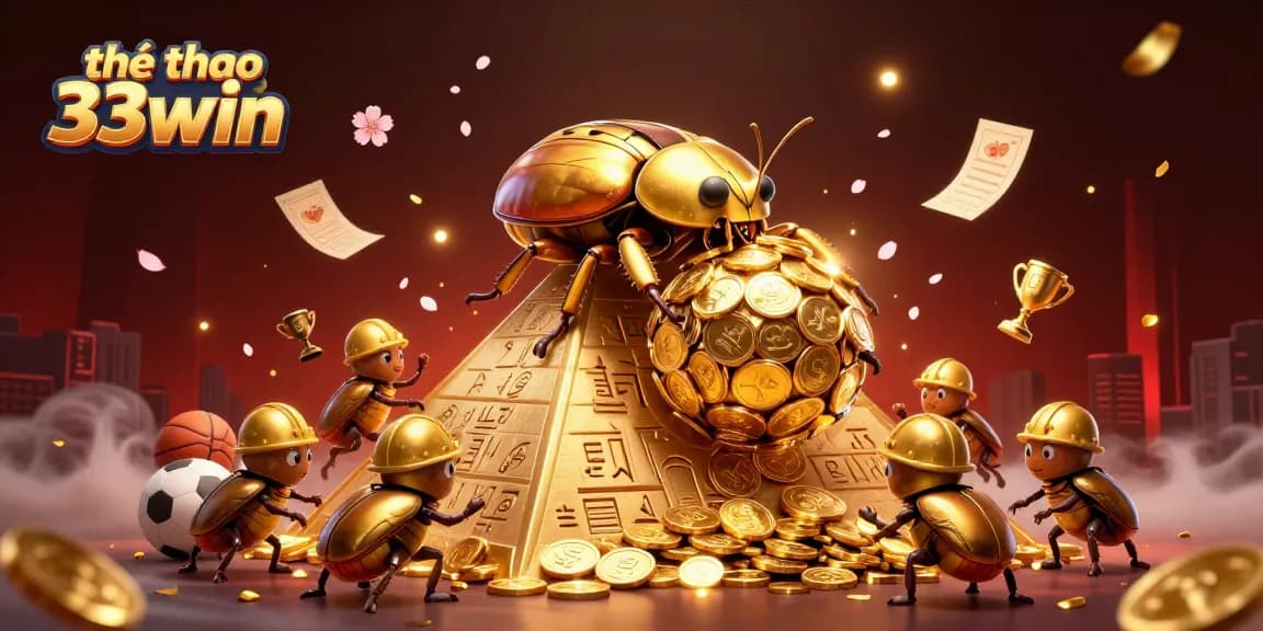 Engage in sports betting excitement with thể thao 33win, featuring vibrant 3D visuals and dynamic gaming elements.