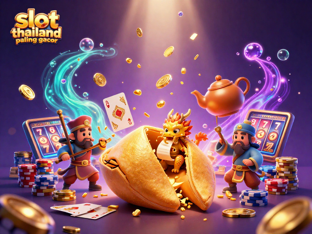 Play the best slot thailand paling gacor with a vibrant scene of fortune and gaming elements.