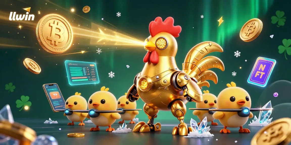 Experience thrilling gameplay with llwin's futuristic casino-themed illustration.