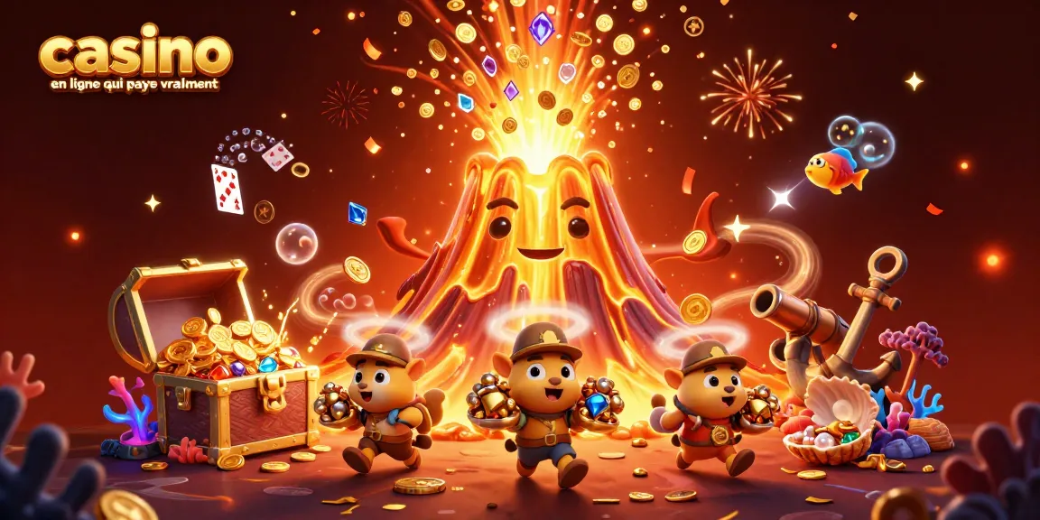 Jeux explosifs de casino en ligne qui paye vraiment avec un volcan doré et des richesses offertes.
