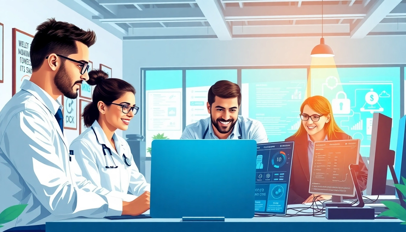 Enhance your business with expert IT support for small business, showcasing a collaborative tech team.