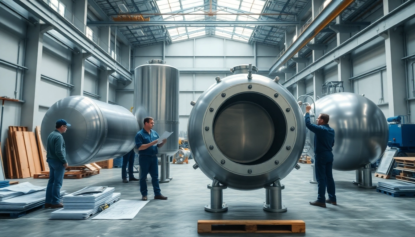 Engineers collaborating on Pressure Vessel Design in a modern industrial environment.