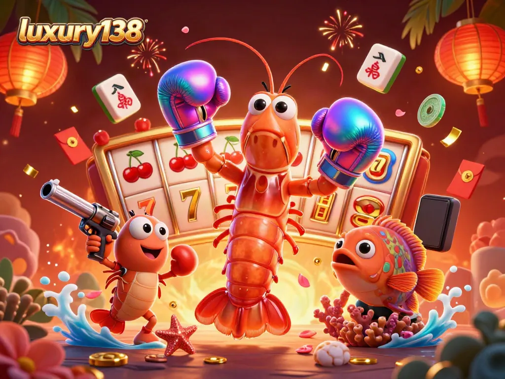Menangkan jackpot di luxury138 dengan aksi seru dari udang mantis dan teman-temannya dalam ilustrasi kasino