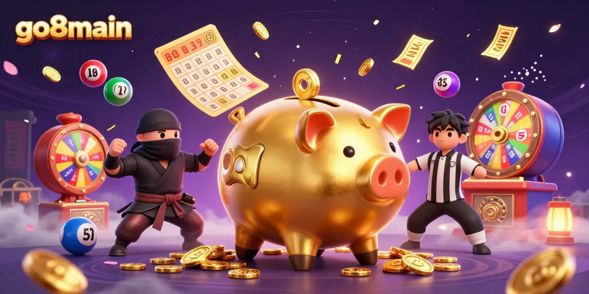 Experience vibrant gaming excitement with go8main as the golden piggy bank battles for riches amidst dynamic lottery elements.