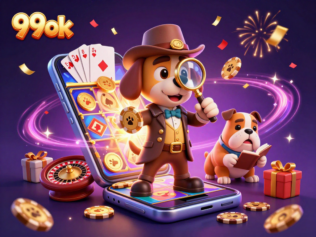 Uncover winning strategies with 99ok's vibrant 3D illustration depicting casino elements.