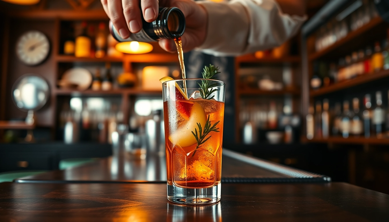 Learn what to mix bourbon whiskey with for refreshing cocktails in a stylish bar setting.