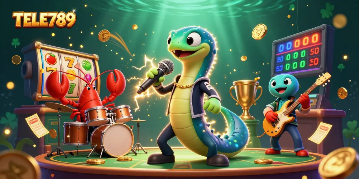 Experience the thrilling underwater casino atmosphere with TELE789, featuring dynamic visuals and vibrant casino elements.