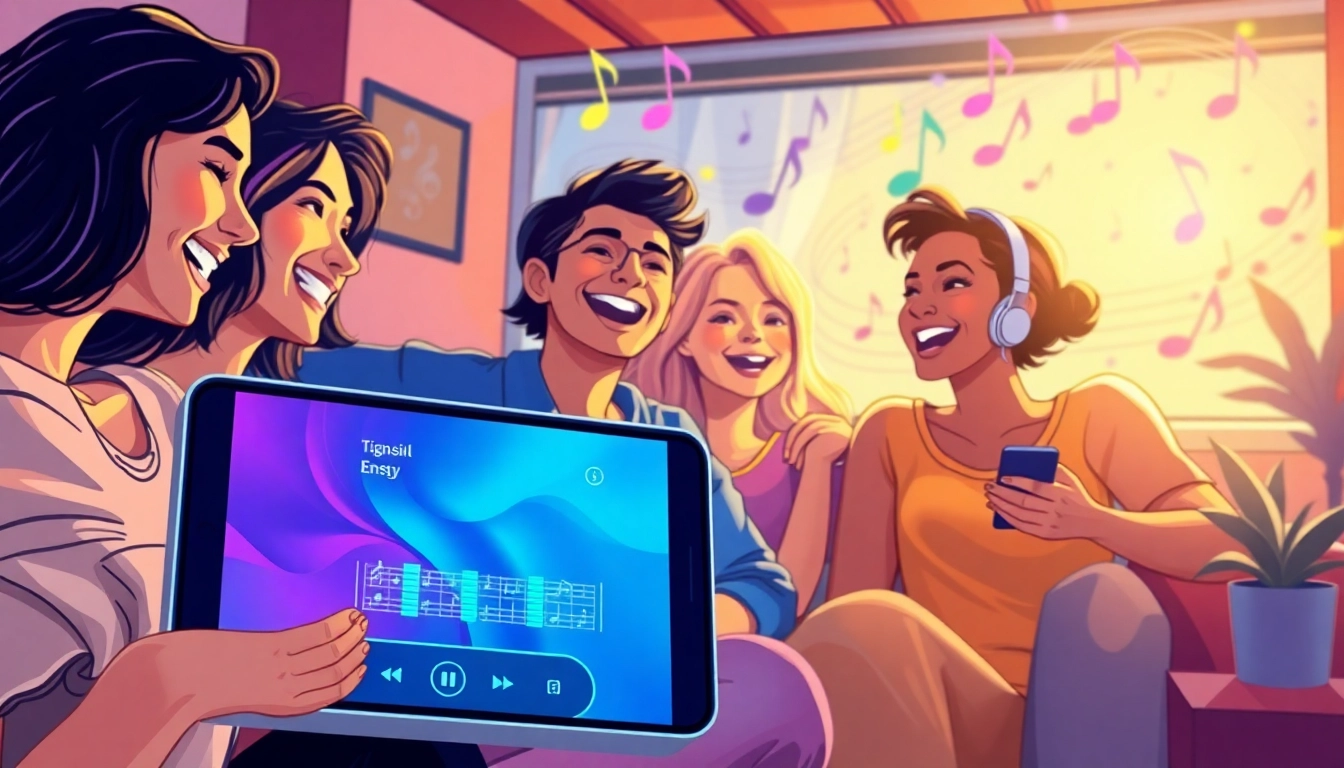 运用汽水音乐下载的乐趣,人们在一起沉浸在共享的音乐体验中。