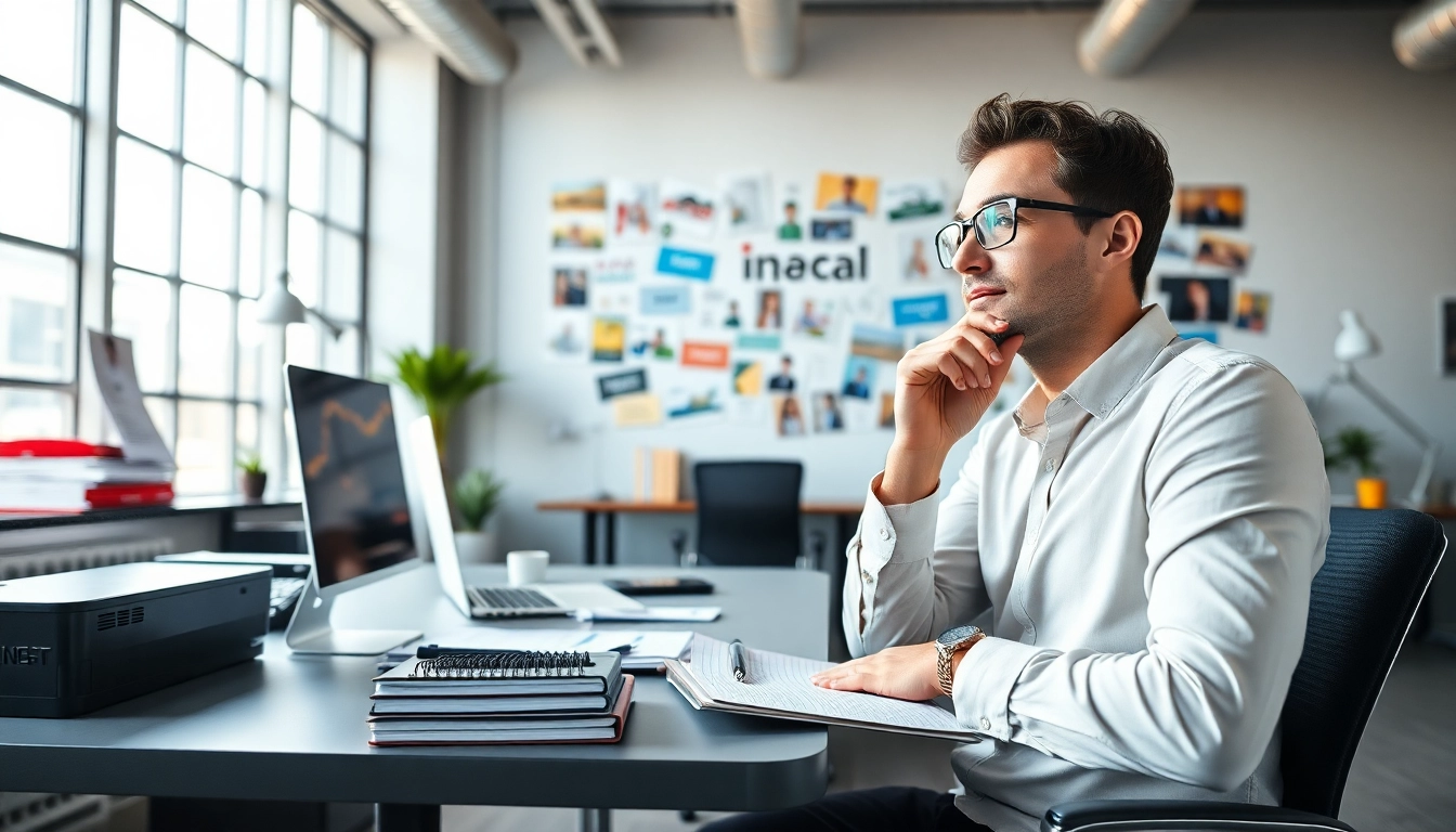 Visual representation of finding the Ideal career in a modern workspace with career planning elements.