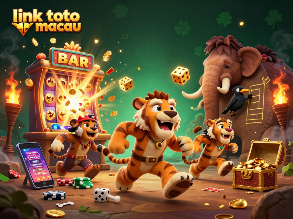Experience thrilling wins with link toto macau in this vibrant prehistoric casino scene.