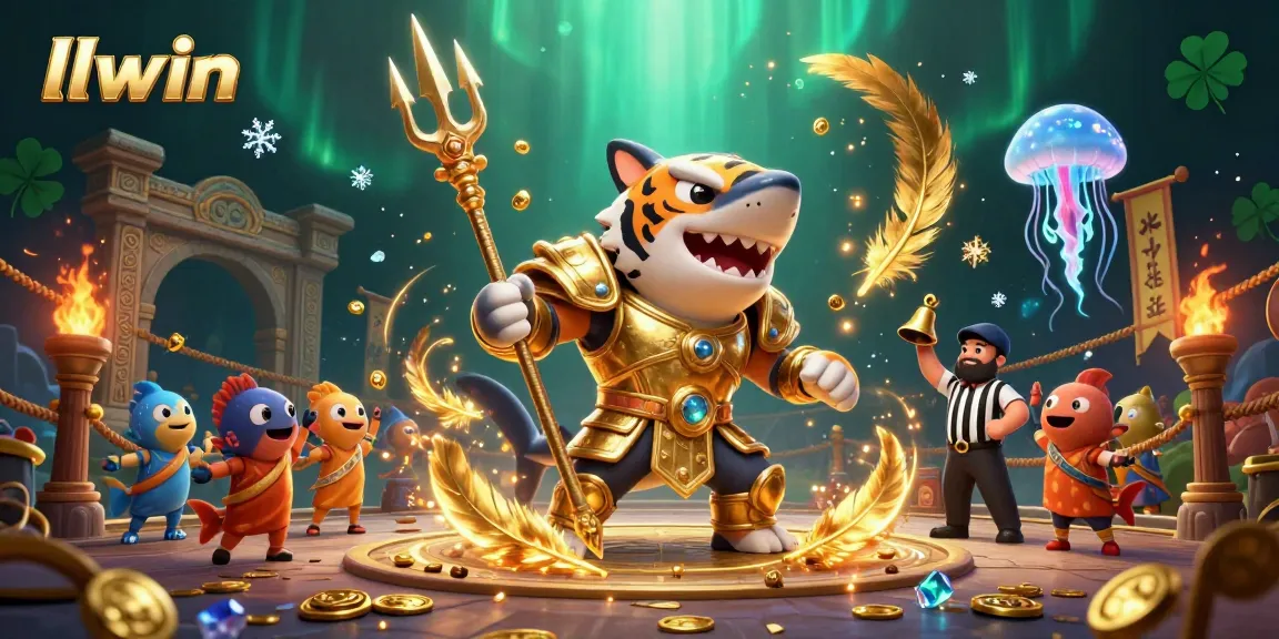 Engage with LLWIN's thrilling underwater betting arena showcasing vibrant characters and exciting visuals.
