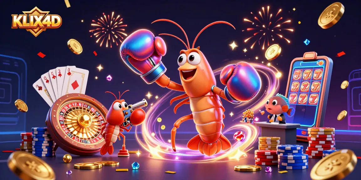KLIX4D menghadirkan ilustrasi 3D canggih dengan karakter ceria di kasino digital penuh keceriaan.