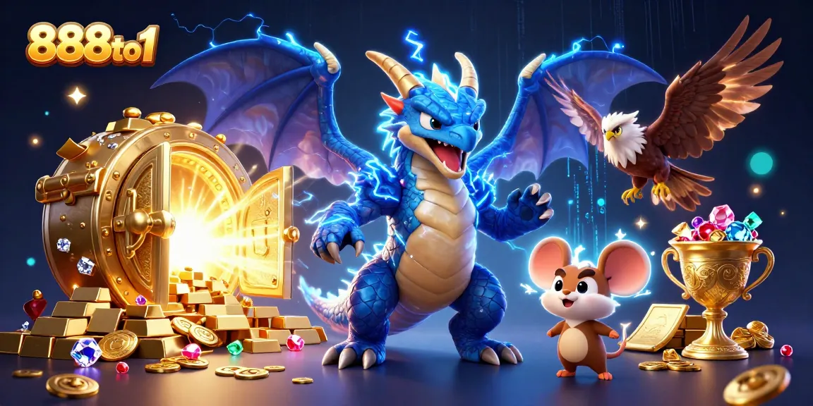Engage in thrilling casino adventures with 888to1, featuring cartoon characters and treasure galore!