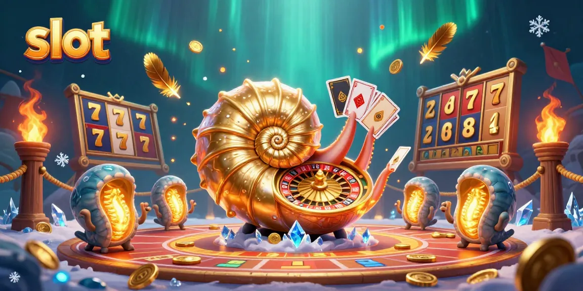 Slot memperlihatkan nautilus raksasa dan koin emas yang berkilau di arena pertarungan.