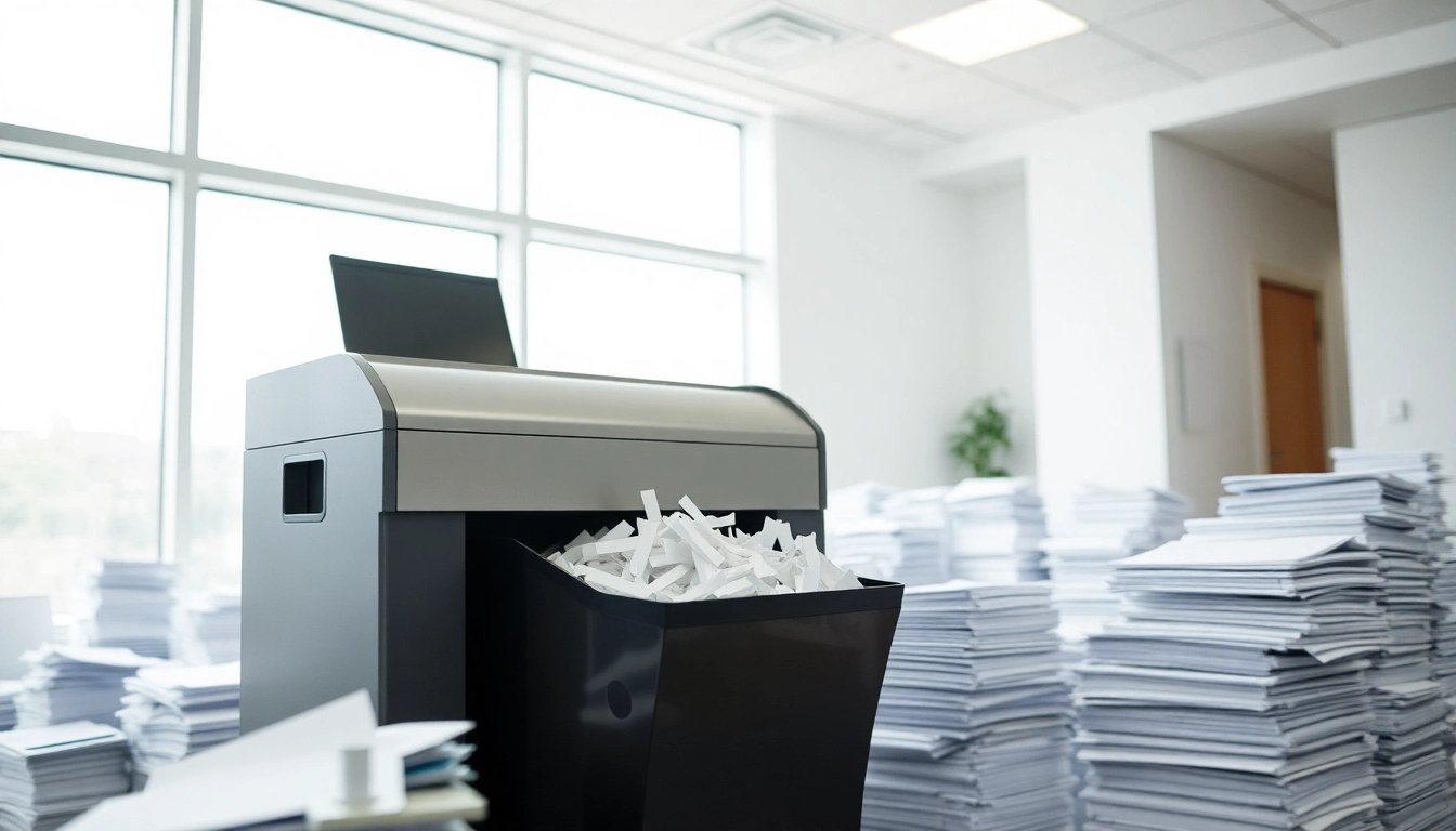Secure medical record shredding Cleveland OH in action, highlighting a professional shredding process.