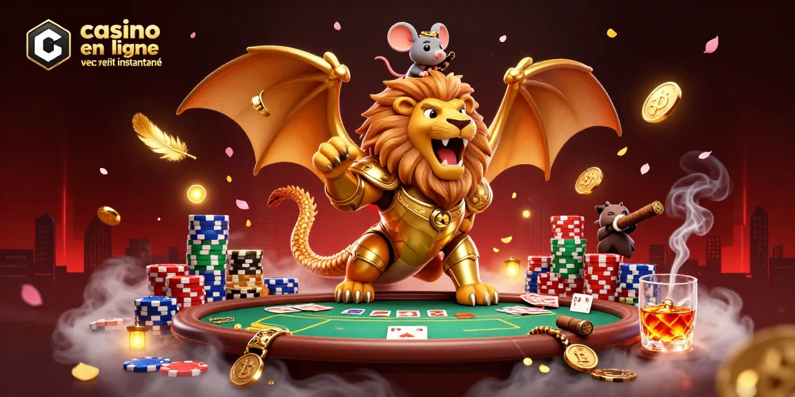 Profitez du casino en ligne avec retrait instantané grâce à cette scène onirique riche en action et aventures.