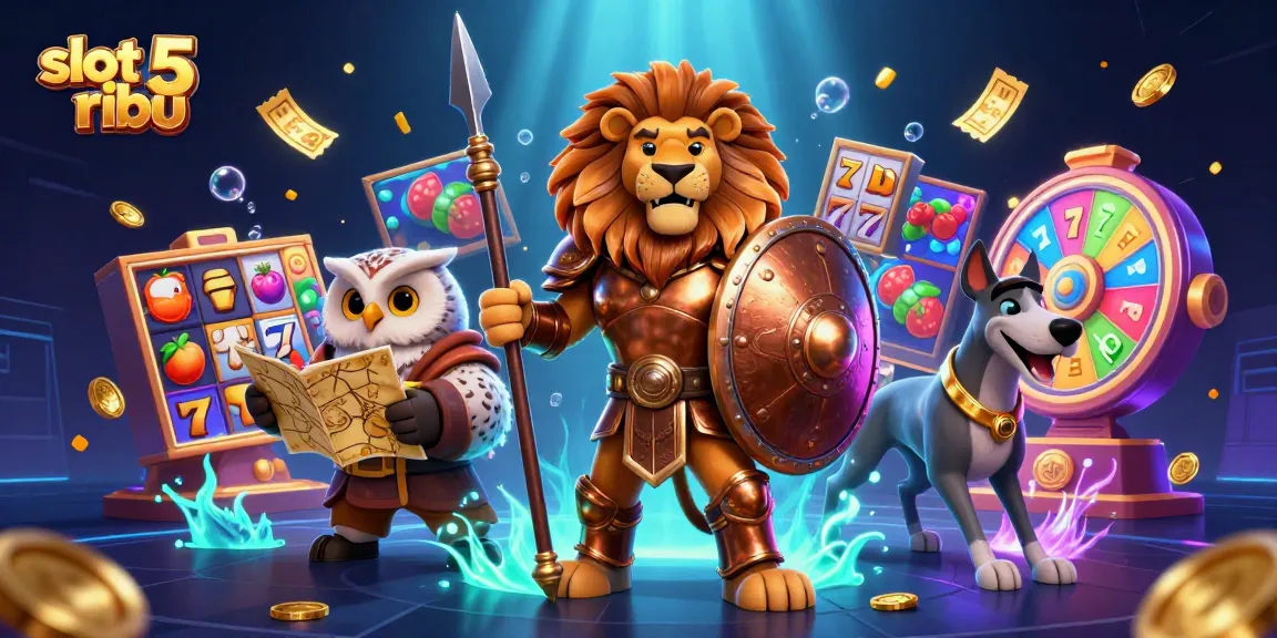 Experience thrilling gameplay with slot 5 ribu in this dynamic casino scene filled with colorful elements.