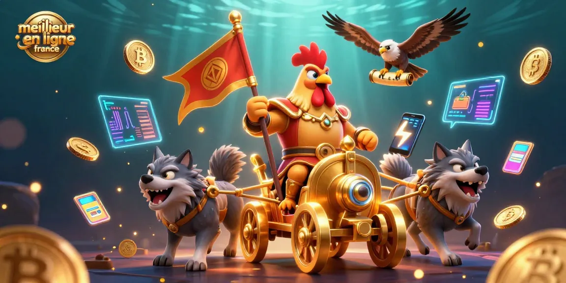 Visitez le meilleur casino en ligne France avec cette illustration dynamique et captivante.