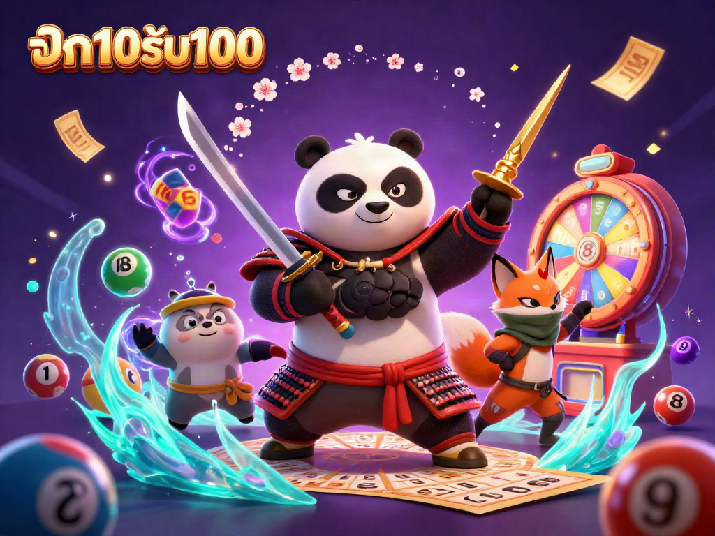 ฝาก10รับ100 พบกับภาพกราฟิก 3 มิติของซามูไรแพนด้าและนินจาในสนามคาสิโน