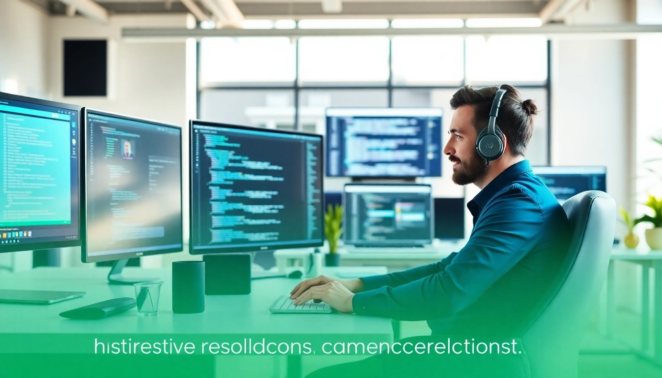 Expert engaged in Custom Shopify development, showcasing a collaborative workspace.