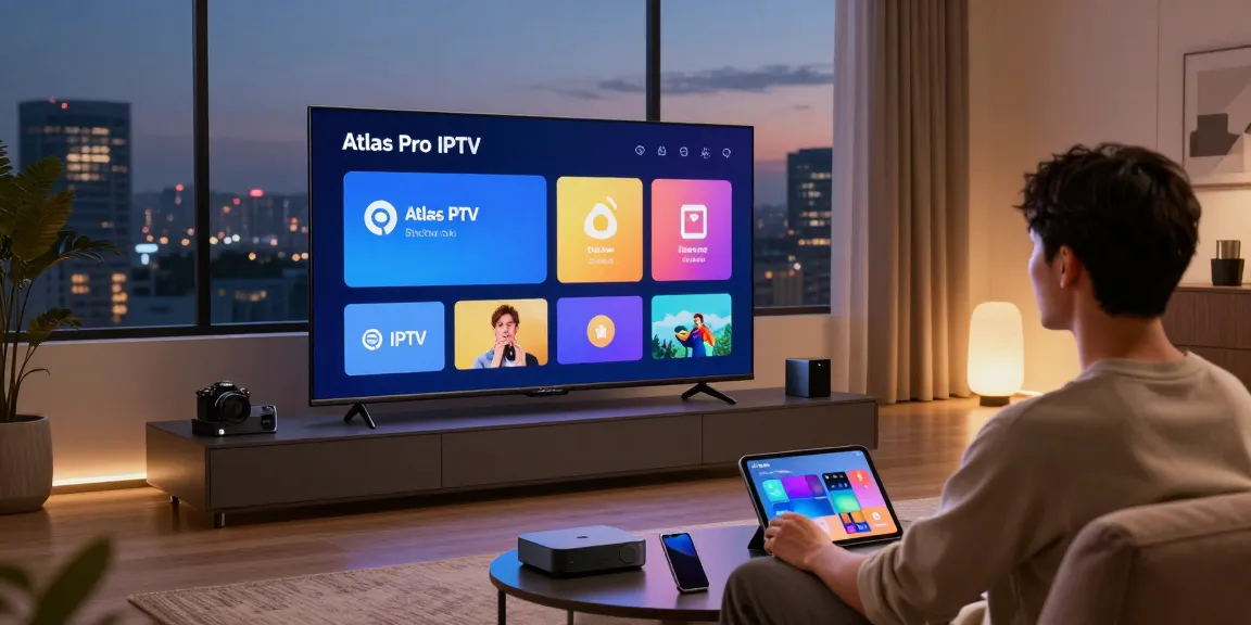 Enjoying atlas pro iptv on a modern Smart TV in a cozy living room.