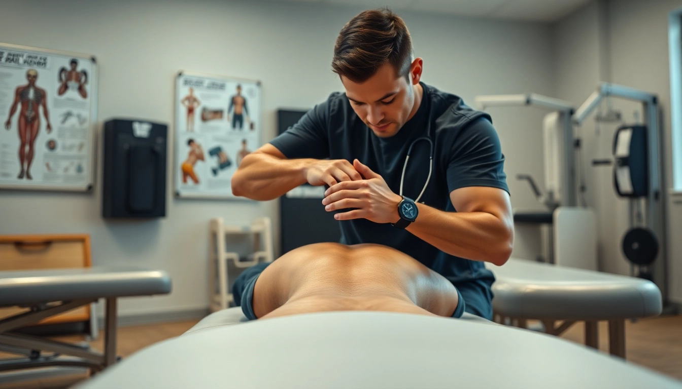 Best sports chiropractor in St. Albert AB providing treatment to an athlete in a modern clinic.