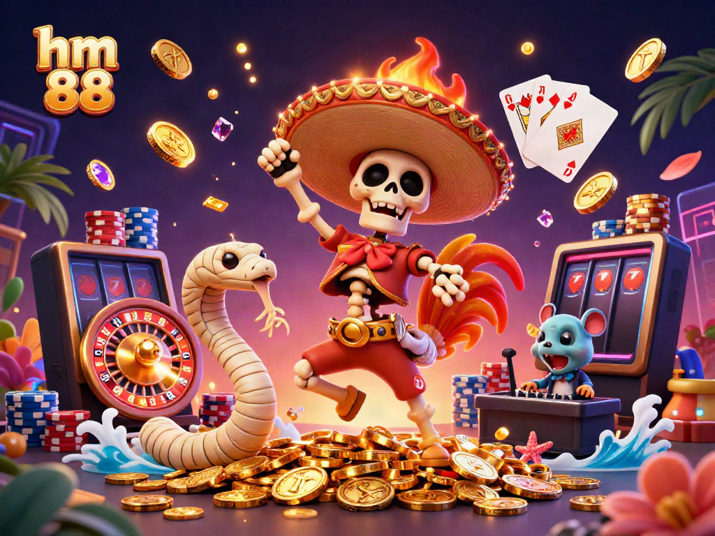 Experience the thrilling gameplay at hm 88 while a skeleton mariachi dances on golden coins.