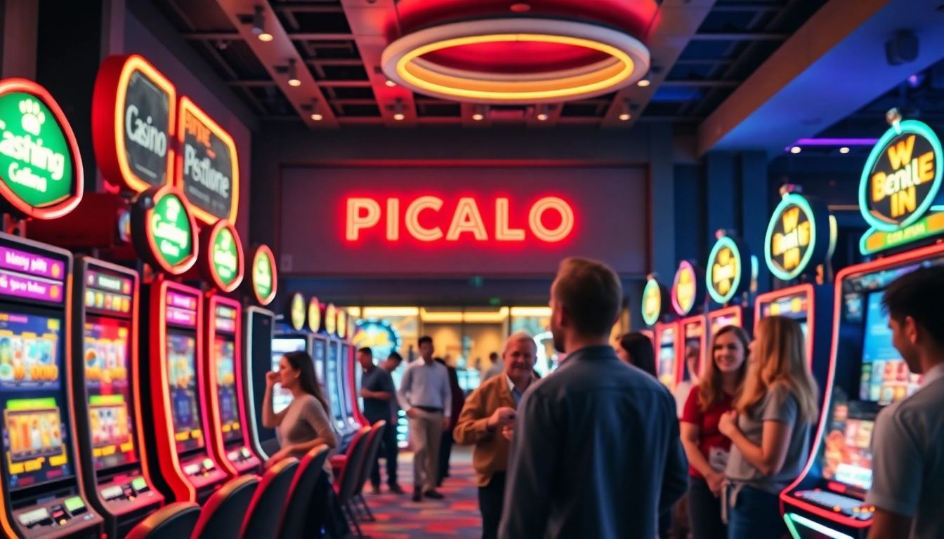 Speel de pistolo bonus met kleurrijke casino-omgeving vol energie en plezier.
