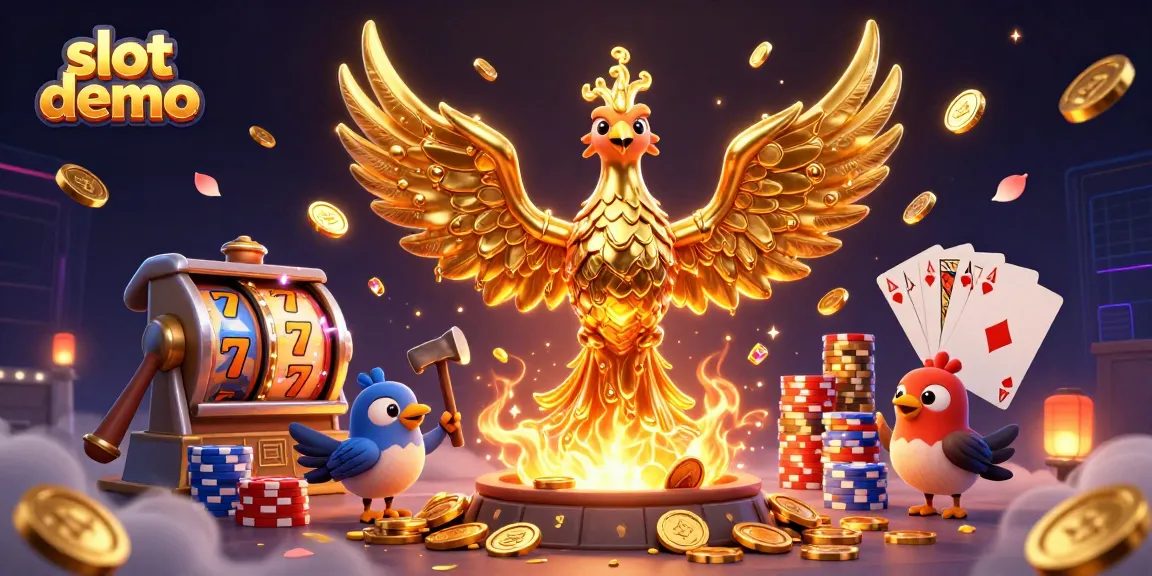 Engage with the thrilling slot demo experience amidst dynamic casino elements and vibrant characters.