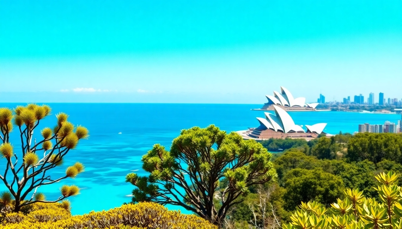 Experience the stunning landscapes of Australia showcasing the Great Barrier Reef and Sydney skyline.