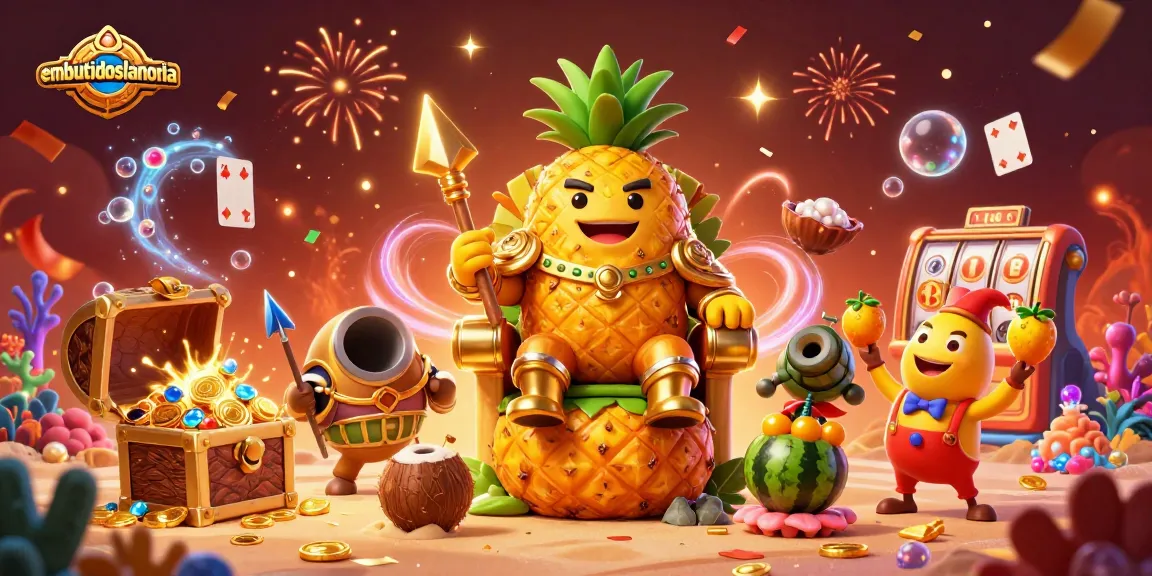 Experience exciting games and premium flavors with embutidoslanoria in this vibrant casino illustration.