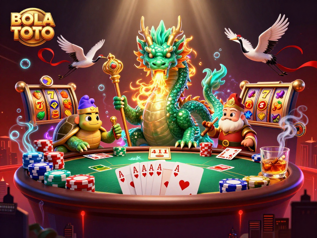 Engage with BOLA TOTO as a massive jade dragon and wise turtle sage create a winning atmosphere of excitement.