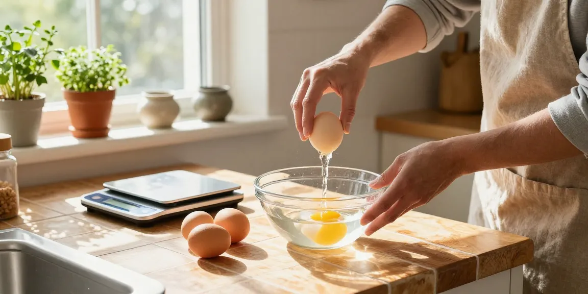 Menyiapkan Egg Float Test di dapur terang, menggunakan metode dari https://www.eggfloattest.com/contact untuk memilih telur segar.